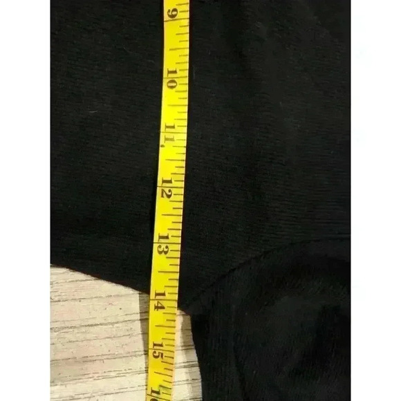 7 For All Mankind Women's Black Bodycon Midi Dress Size S Short Sleeve - Picture 10 of 10